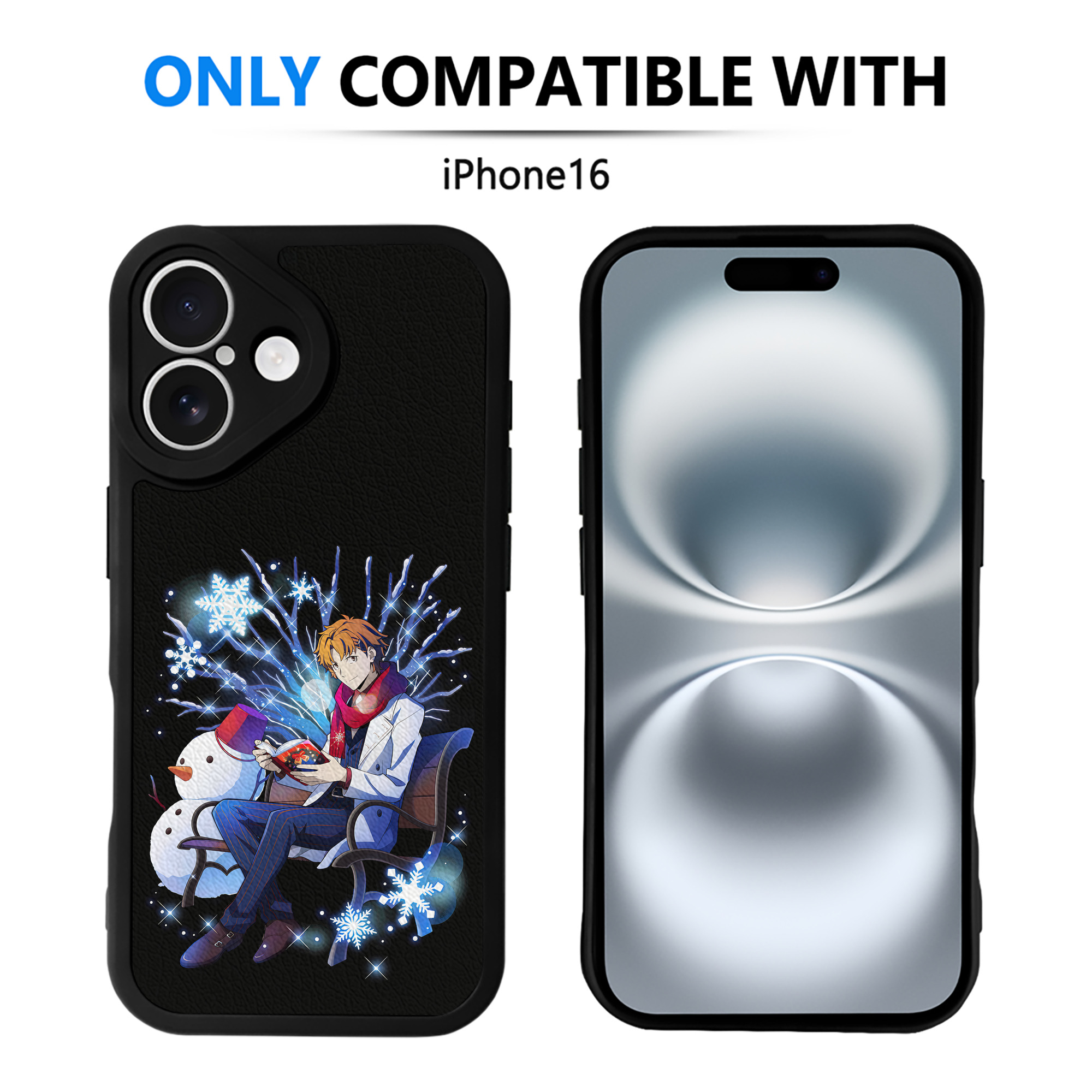 （画像用） 文豪ストレイドッグス Bungo Stray Dogs 【iPhone 16シリーズ対応】シリコンスマホケース（レザー調） 材質：シリコン